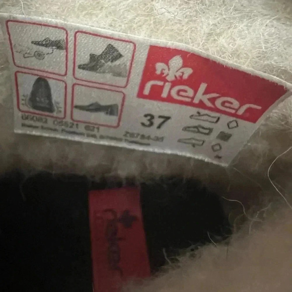 New REIKER felicitas ankle boot 37 red rainbow multicolor wool bootie 6.5 - Picture 15 of 17